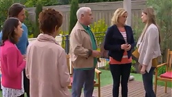 Brad Willis, Imogen Willis, Susan Kennedy, Lou Carpenter, Lauren Turner, Amber Turner in Neighbours Episode 