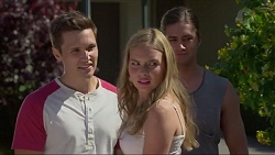 Josh Willis, Xanthe Canning, Tyler Brennan in Neighbours Episode 