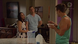 Imogen Willis, Daniel Robinson, Aaron Brennan in Neighbours Episode 7295