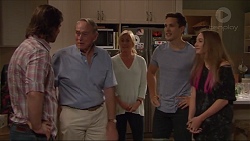 Brad Willis, Doug Willis, Lauren Turner, Josh Willis, Piper Willis in Neighbours Episode 