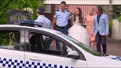 Mark Brennan, Paige Novak, Lauren Turner, Brad Willis in Neighbours Episode 