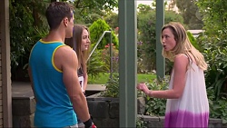 Aaron Brennan, Piper Willis, Sonya Rebecchi in Neighbours Episode 
