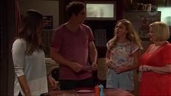 Amy Williams, Kyle Canning, Xanthe Canning, Sheila Canning in Neighbours Episode 7300