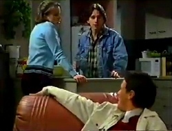 Libby Kennedy, Darren Stark, Martin Pike in Neighbours Episode 