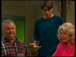 Harold Bishop, Paul McClain, Madge Bishop in Neighbours Episode 