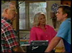 Harold Bishop, Madge Bishop, Allan Carter in Neighbours Episode 