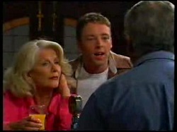 Madge Bishop, Ben Atkins, Lou Carpenter in Neighbours Episode 