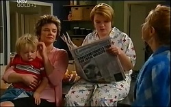 Oscar Scully, Lyn Scully, Bree Timmins, Janelle Timmins in Neighbours Episode 