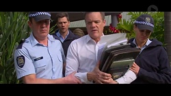 Police Officer #1, Mark Brennan, Paul Robinson, Police Officer #2 in Neighbours Episode 7337