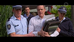 Police Officer #1, Mark Brennan, Paul Robinson, Police Officer #2 in Neighbours Episode 