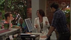 Aaron Brennan, Julie Quill, Nate Kinski in Neighbours Episode 