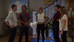 Daniel Robinson, Brad Willis, Madison Robinson, Ned Willis, Amy Williams in Neighbours Episode 