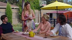 Ned Willis, Sonya Rebecchi, Lauren Turner, Brad Willis in Neighbours Episode 