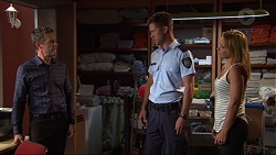 Paul Robinson, Mark Brennan, Steph Scully in Neighbours Episode 