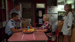 Mark Brennan, Toadie Rebecchi, Sheila Canning, Xanthe Canning in Neighbours Episode 