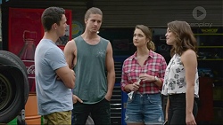 Jack Callahan, Tyler Brennan, Amy Williams, Paige Novak in Neighbours Episode 