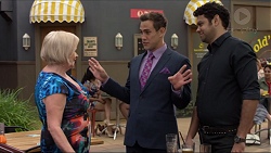 Sheila Canning, Aaron Brennan, Nate Kinski in Neighbours Episode 