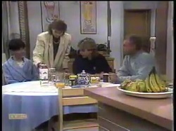 Hilary Robinson, Beverly Robinson, Nick Page, Jim Robinson in Neighbours Episode 