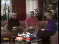 Nick Page, Malcolm Clarke, Sharon Davies in Neighbours Episode 