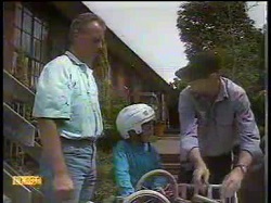 Jim Robinson, Toby Mangel, Joe Mangel in Neighbours Episode 