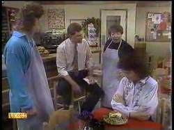 Henry Ramsay, Des Clarke, Edith Chubb, Beverly Robinson in Neighbours Episode 0867