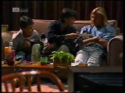 Toby Mangel, Rick Alessi, Brad Willis in Neighbours Episode 