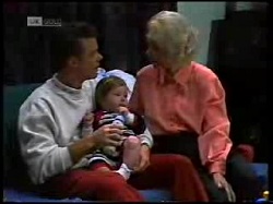 Paul Robinson, Andrew Robinson, Helen Daniels in Neighbours Episode 1698