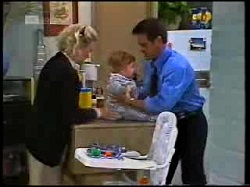 Helen Daniels, Andrew Robinson, Paul Robinson in Neighbours Episode 1698