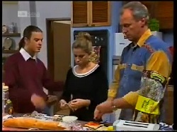 Todd Landers, Lucy Robinson, Jim Robinson in Neighbours Episode 