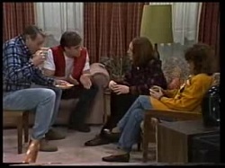 Doug Willis, Cameron Hudson, Jill Weir, Pam Willis in Neighbours Episode 
