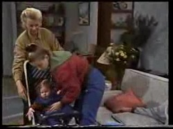 Helen Daniels, Andrew Robinson, Lucy Robinson in Neighbours Episode 