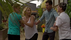Charlie Hoyland, Steph Scully, Mark Brennan, Archie Quill in Neighbours Episode 
