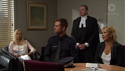 Cecilia Saint, Mark Brennan, Tipstave Roger Corr, Steph Scully in Neighbours Episode 7381