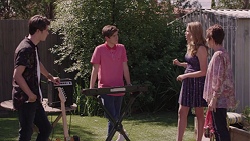 Ben Kirk, Angus Beaumont-Hannay, Xanthe Canning, Susan Kennedy in Neighbours Episode 7389