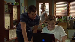 Mark Brennan, Steph Scully, Charlie Hoyland in Neighbours Episode 7398