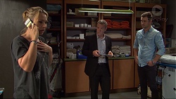 Steph Scully, Paul Robinson, Mark Brennan in Neighbours Episode 