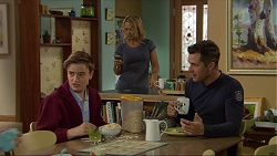 Charlie Hoyland, Steph Scully, Mark Brennan in Neighbours Episode 