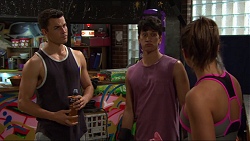 Jack Callahan, Dustin Oliver, Paige Novak in Neighbours Episode 