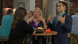 Amy Williams, Sheila Canning, Aaron Brennan in Neighbours Episode 7423
