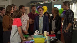 Amy Williams, Jimmy Williams, Toadie Rebecchi, Aaron Brennan, Tyler Brennan, Charlie Hoyland, Steph Scully, Mark Brennan in Neighbours Episode 