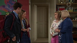 Ben Kirk, Piper Willis, Xanthe Canning, Sheila Canning in Neighbours Episode 7436