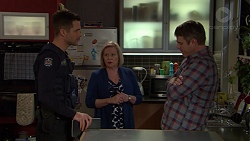 Mark Brennan, Sheila Canning, Gary Canning in Neighbours Episode 7438