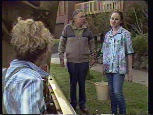 Charlene Mitchell, Dan Ramsay, Kelly Morgan in Neighbours Episode 