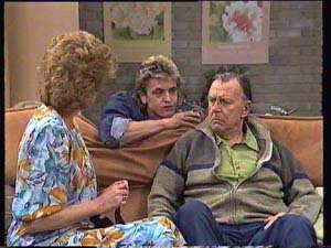 Madge Mitchell, Shane Ramsay, Dan Ramsay in Neighbours Episode 