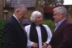 Harold Bishop, Rosie Hoyland, Lou Carpenter in Neighbours Episode 