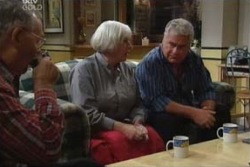 Harold Bishop, Rosie Hoyland, Lou Carpenter in Neighbours Episode 4000