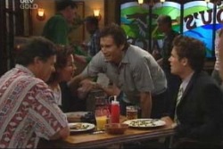 Joe Scully, Lyn Scully, Darcy Tyler, Marc Lambert in Neighbours Episode 