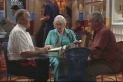 Harold Bishop, Rosie Hoyland, Lou Carpenter in Neighbours Episode 