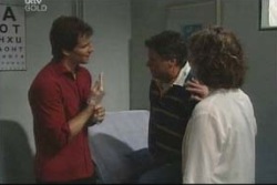 Darcy Tyler, Joe Scully, Lyn Scully in Neighbours Episode 