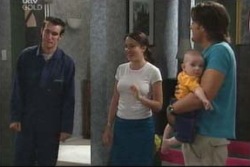 Mick Crowe, Libby Kennedy, Drew Kirk, Ben Kirk in Neighbours Episode 